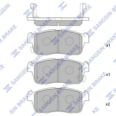 Fren Disk Balata Ön Daihatsu Cuore (L251)(2003->2007)  SANGSIN SP1549