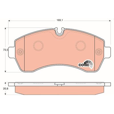 Fren Disk Balata Ön Mercedes Sprinter III Kamyonet RWD/AWD (907)(02.2018->)  TRW GDB1696