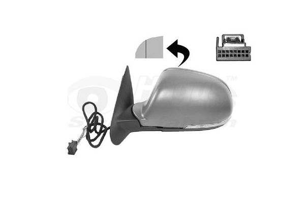 Dikiz Aynası Dış Sol Audi A5 Coupe (8T)(06.2007->)  EUROBUMP SKO11OC014