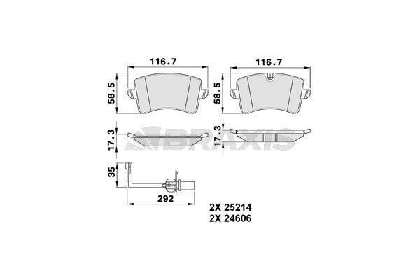 Fren Disk Balata Arka BRAXIS AB0484