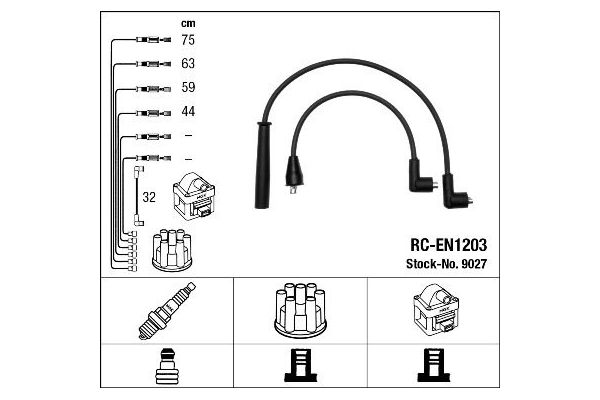 Buji Kablosu  Nissan Sunny 3/4/5 Kapı (N14)(10.1990->)  NGK 9027