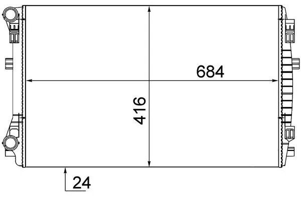 Su Radyatörü  Volkswagen Tiguan Allspace (BJ2)(05.2021->)  MAHLE CR 2054 001S