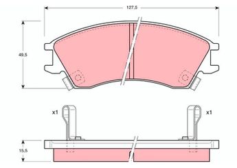 Fren Disk Balata Ön TRW GDB992  JACS3500L2105800001 725193010 72519 S3500L2105800001 725193011