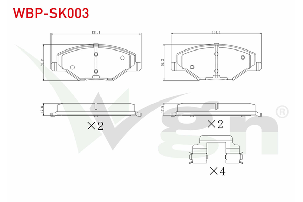 Fren Disk Balata Ön WGN WBP-SK003