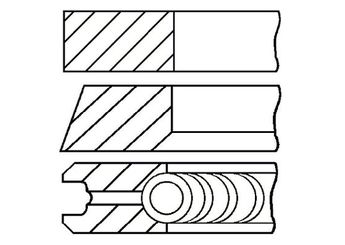 Segman (80.00MM-0.50)  GOETZE 06-990107-20  699010720 28198155A 028 198 155 A 28198155 028 198 155 33198155 033 198 155