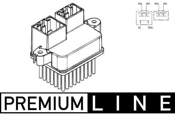 Kalorifer Rezistansı  Ford Puma (2019->)  MAHLE ABR 107 000P