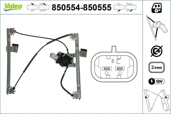 Cam Krikosu Ön Sol Volkswagen Golf III Variant (1H5)(08.1993->1999)  VALEO 850554