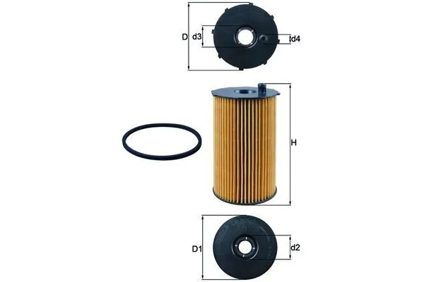 Yağ Filtresi  Land Rover Discovery (08.2004->)  MAHLE OX 205/2D