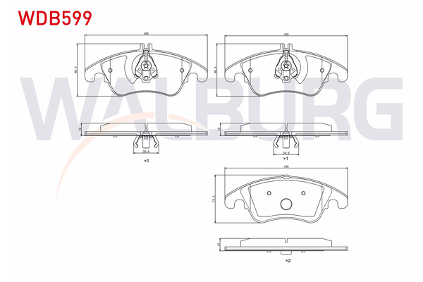 Fren Disk Balata Ön Mercedes E -Serisi Cabrio (BM 207)(11.2009->)  WALBURG WDB599
