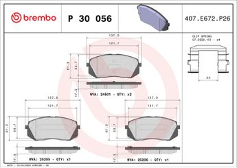Fren Disk Balata Ön BREMBO P 30 056X  581012SA70 581012SA75 581013SA20 581013ZA10 581013ZA16 581013ZA70 581013ZA76 581014WA10 58101BWA00 58101BWA10 58101C1A20 58101C2A20 58101CMA10 58101J9A15 58101K4A05 58101D4A10 58101F8A00 581012SA50 581012SA51 581012YA00 581012YA50 581013RA05 581013RA60 58101A2A35 58101B2A60 58101B2A80 58101B2A90 58101D5A10 58101D7A50 58101E4A00 58101E4A10 58101E4A60 58101K4A00 58101M7A10 58101R2A10 S581012SA70