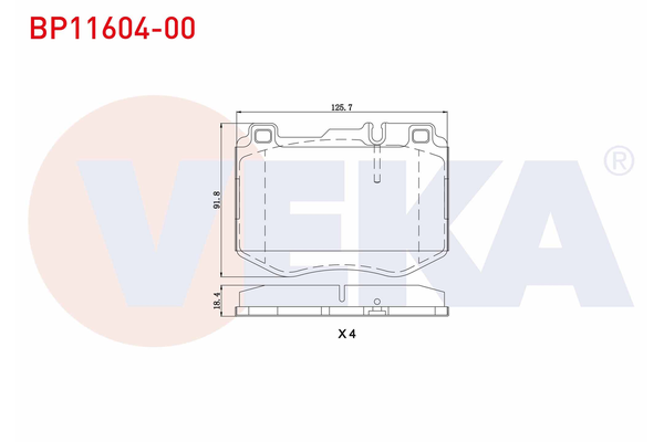 Fren Disk Balata Ön Mercedes E -Serisi Sedan (BM 213)(08.2016->)  VEKA BP11604-00