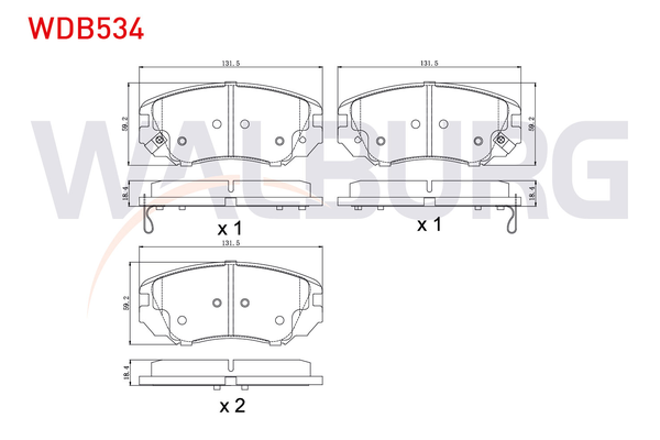 Fren Disk Balata Ön Opel Insignia A (2008->)  WALBURG WDB534