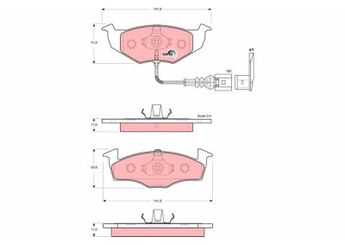 Fren Disk Balata Ön TRW GDB1586  6Q0698151B 6Q0 698 151 B