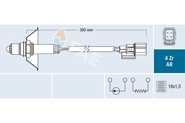 Oksijen (Lambda) Sensörü  Honda Civic HB (FK)(01.2012->)  FAE 75608