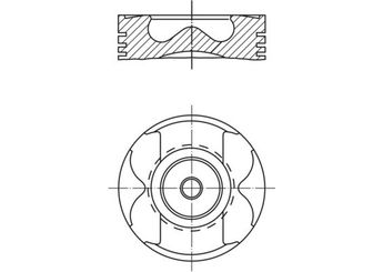 Piston (86.00MM-STD)   MAHLE 004 01 00  A6280300517 6280300517 628 030 05 17 6280370401 628 037 04 01 A628 030 05 17 A6280370401 A628 037 04 01