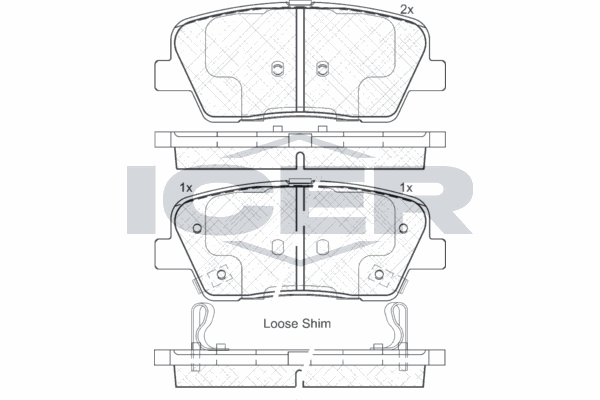 Fren Disk Balata Arka Hyundai Grand Santa Fe (NC)(2013->)  OTOZONE FDA8012-R