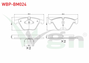 Fren Disk Balata Ön WGN WBP-BM024  