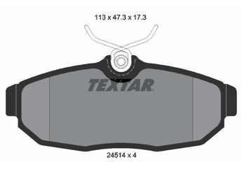 Fren Disk Balata Arka TEXTAR 2451401  5R3Z2001AA 5R332218AE 5R3Z2200AA 5R3Z2200B 7R3V2200AA 7R3Z2200A 5U2Z2V200E 8R3Z2200A