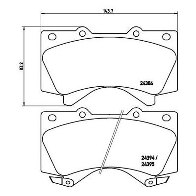Fren Disk Balata Ön Toyota Land Cruiser (J15)(2009->)  BREMBO P 83 107