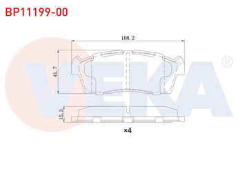 Fren Disk Balata Ön VEKA BP11199-00  
