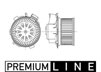 Kalorifer Motoru  MAHLE AB 66 000P  1606357480 16.063.574.80 6441J9 6441.J9