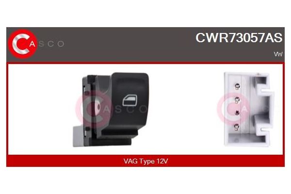 Cam Açma Düğmesi Ön Sağ VOLKSWAGEN ORJINAL 6C0959855WHS