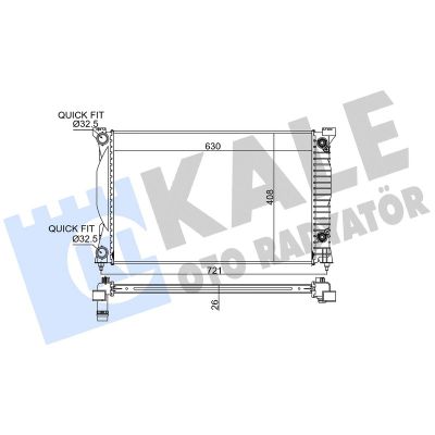Su Radyatörü  Audi A4 Sedan (8E)(04.2003->)  KALE 352900