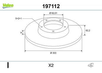 Fren Disk Ayna Arka Sağ ve Sol VALEO 197112  4243142040 42431 42040 42431-42040 4243142041 42431-42041