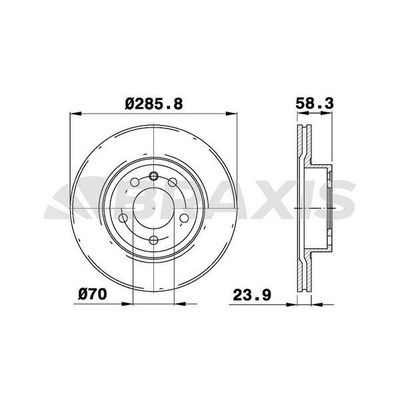 Fren Disk Ayna Ön Sağ ve Sol Opel Omega B (2000->)  BRAXIS AE0752