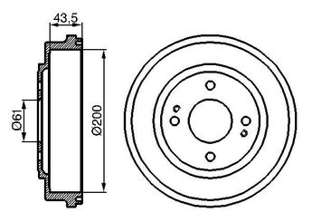 Kampana Arka Sağ veya Sol BOSCH 0 986 477 081  986477081 0 986 477 081 42610SE0000 42610-SE0-000 42610SE0010 42610-SE0-010 42610SEO010 42610-SEO-010 42610SR1000 42610-SR1-000 42610SR3000 42610-SR3-000