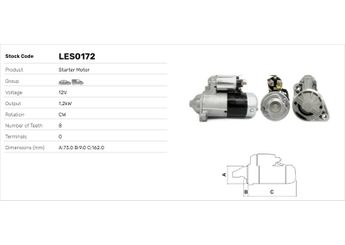 Marş Dinamosu  LUCAS ELEKTRIK LES0172  3610035510 36100-35510 M001T73281 M001T73283 M001T78981 M1T71381 M1T73281 M1T73283 M1T78981 MD162843 MD172864 MD309472