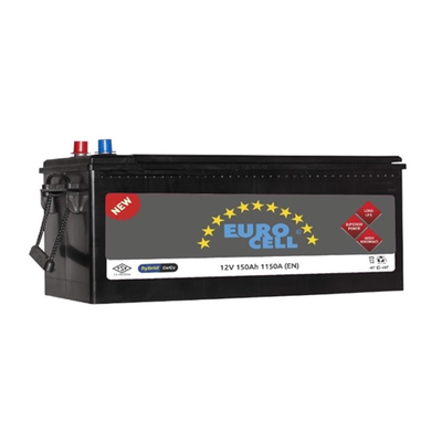 Akü (12V - 150 AH) B150 (513×222×223)Tırnaklı   EUROCELL 8699358510082