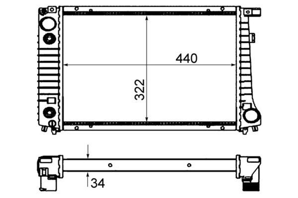 Su Radyatörü  BMW 3 Serisi Touring/Cabrio (E30)(1985->)  MAHLE CR 117 000S