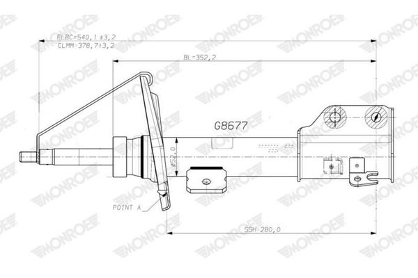 Amortisör Ön Sol Opel Mokka (P2QO)(2020->)  MONROE G8677