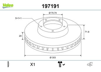 Fren Disk Ayna Arka Sağ ve Sol VALEO 197191  20968395 96625873 4804637