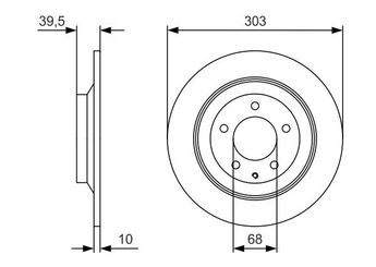 Fren Disk Ayna Arka Sağ ve Sol BOSCH 0 986 479 V04  K011-251C