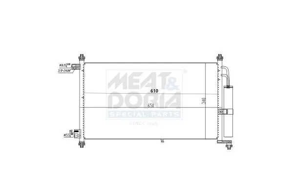 Klima Radyatörü  Nissan Tiida (C11X/SC11X)(02.2007->)  MAHLE AC 558 000S