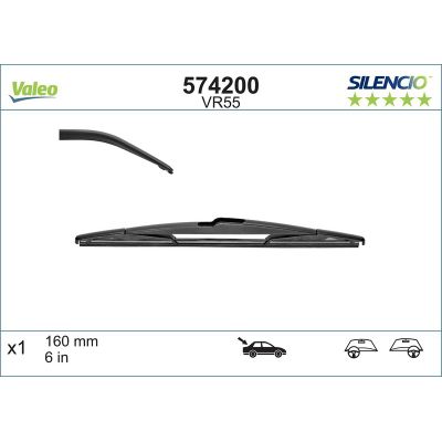 Silecek Süpürgesi Arka  160 mm - 6 inç VALEO 574200