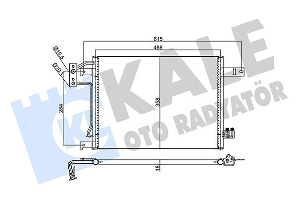 Klima Radyatörü  Jeep Wrangler / Wrangler Unlimited (JK)(2007->)  KALE 358060