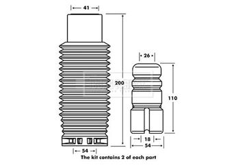 Amortisör Darbe Takozu Ön Sağ veya Sol KRAFTVOLL 10010638  503398 9657559980