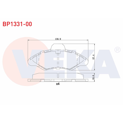 Fren Disk Balata Ön Ford Escort Express (1995->)  VEKA BP1331-00