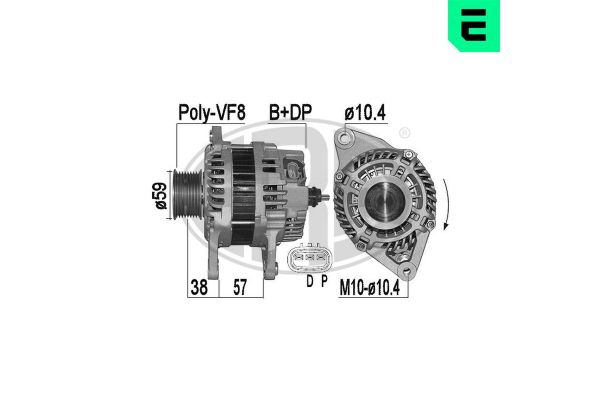 Alternatör  Mazda 6 Sedan (GH)(08.2007->)  ERA 209525A