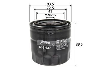 Yağ Filtresi  VALEO 586137  46519728 0046519728 93156562 31028723 32879900 3287990.0 3287999 32879991 3287999.1 3467632 34676320 3467632.0