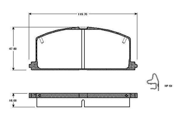 Fren Disk Balata Ön Toyota Camry (V20)(1987->)  BOSCH 0 986 TB2 086