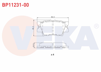 Fren Disk Balata Arka VEKA BP11231-00  