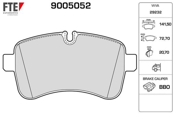 Fren Disk Balata Arka FTE 9005052