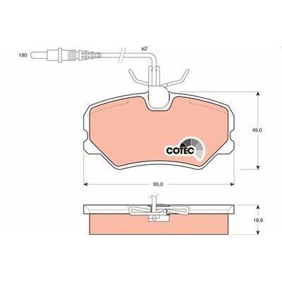 Fren Disk Balata Ön Peugeot 405 S.Wagon (09.1987->)  TRW GDB793