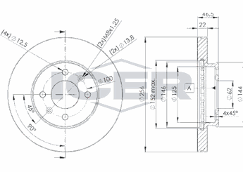 Fren Disk Ayna Ön Sağ ve Sol KALE BALATA TFD00784  517121G000 51712-1G000