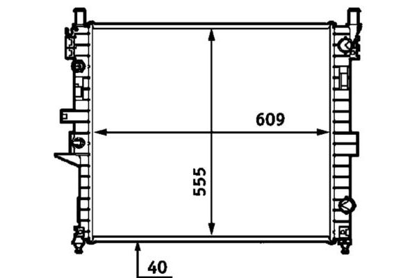 Su Radyatörü  Mercedes ML -Serisi (BM 163)(09.1997->)  MAHLE CR 554 000S