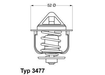 Termostat  WAHLER 3477.88D  1634054010 16340-54010 9091603043 90916-03043 9091603062 90916-03062 9091603072 90916-03072 9091603099 90916-03099 9091603106 90916-03106 9091654010 90916-54010 J9091603099 J 90 916 030 99 J9091654010 J 90 916 540 10